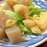 板コンと薄あげのゴマ塩サラダ